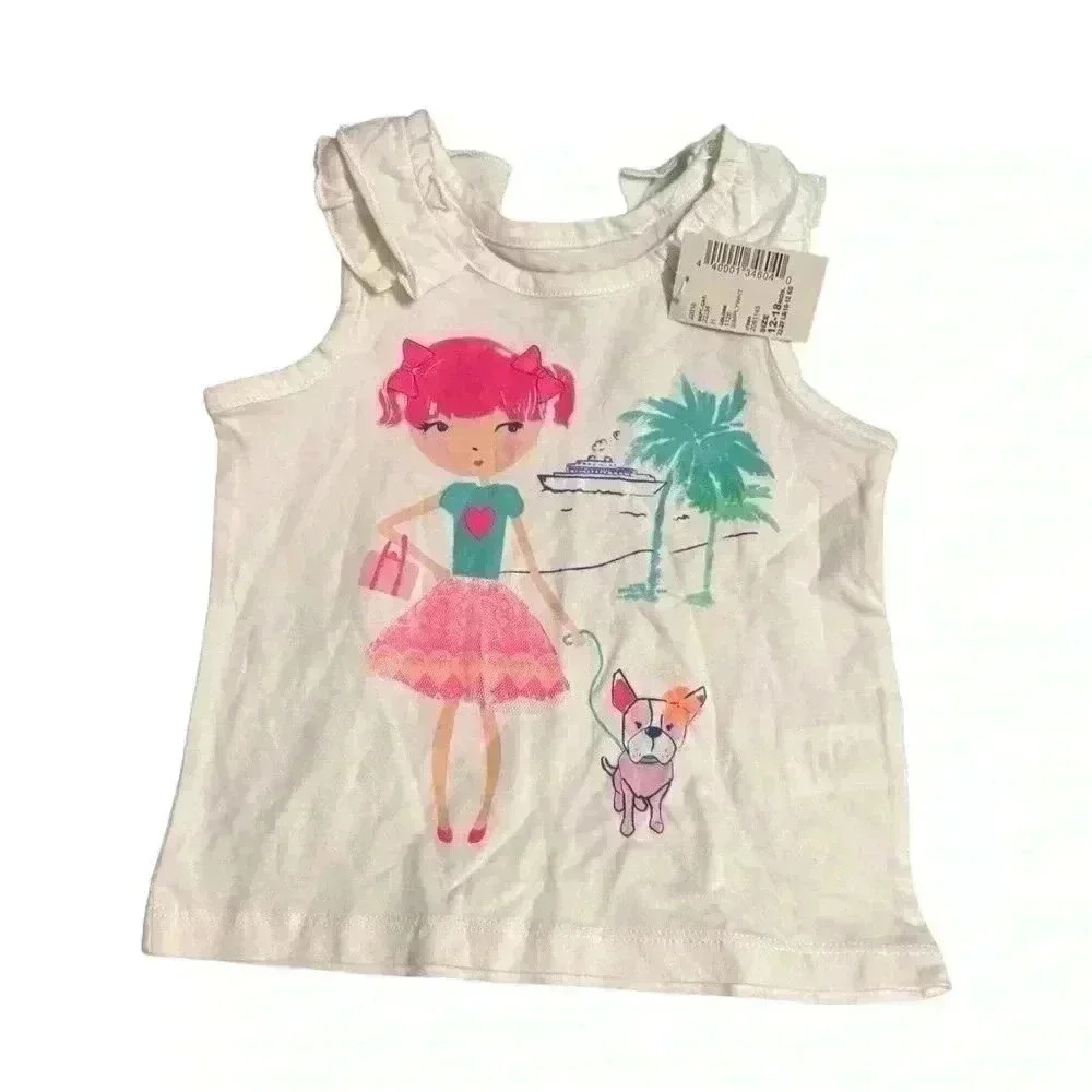 Childrens Place Sequin Pineapple Lace Tank k 192